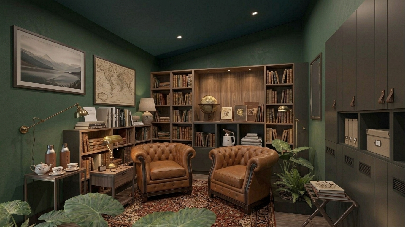 Biblioteca Sala de lectura Pool House MasArea